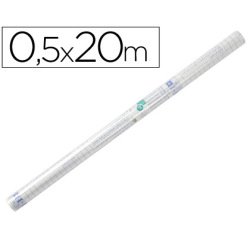 Rollo plastico adhesivo liderpapel 0.50x20 mt 80 mc removible