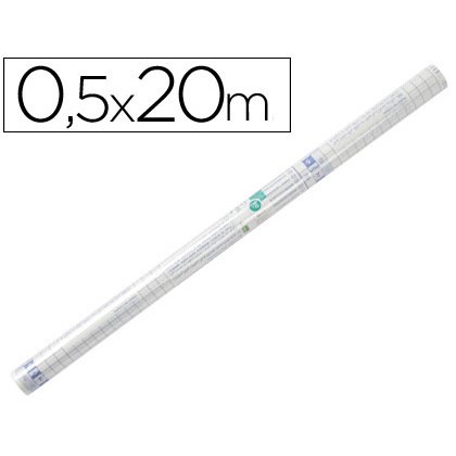 Rollo plastico adhesivo liderpapel 0.50x20 m 80 mc removible