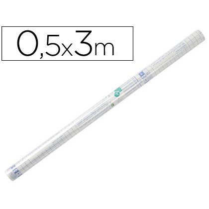 Rollo plástico adhesivo Liderpapel 0.50x3 mt 50 mc
