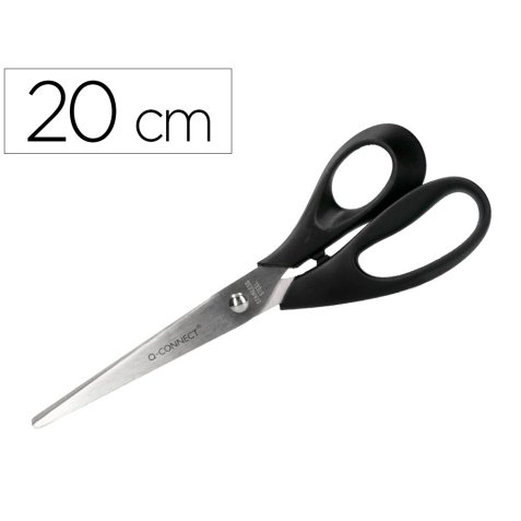 Tijera oficina q-connect inoxidable 8\" 20 cm en blister