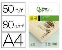 Bloc papel milimetrado liderpapel encolado 210x297 mm 50 hojas 80 g