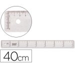 Regla liderpapel plastico cristal 40 cm