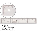 Regla liderpapel plastico cristal 20 cm