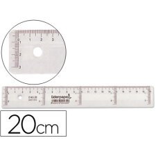 Regla liderpapel plastico cristal 20 cm