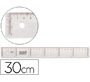 Regla liderpapel plastico cristal 30 cm