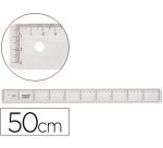 Regla liderpapel plastico cristal 50 cm