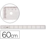 Regla liderpapel plastico cristal 60 cm