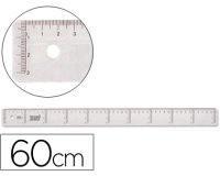 Regla liderpapel plastico cristal 60 cm