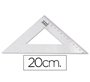 Escuadra liderpapel 20 cm plastico cristal