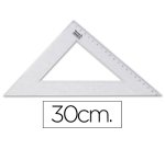 Escuadra liderpapel 30 cm plastico cristal