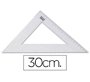 Escuadra liderpapel 30 cm plastico cristal