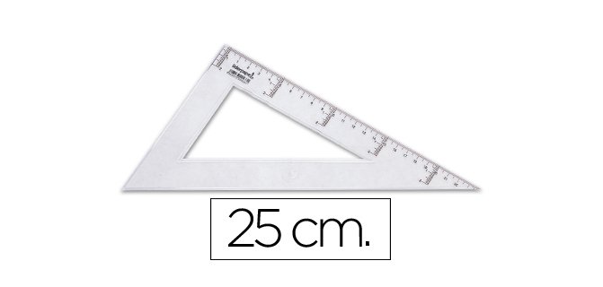 Cartabon liderpapel 25 cm plastico cristal