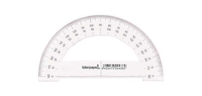 Semicirculo liderpapel 14 cm plastico
