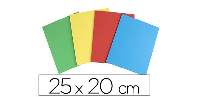 Caucho liderpapel 25x20 cm bolsa de 4 unidades colores surtidos