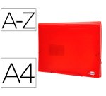 Carpeta liderpapel clasificador fuelle 32110 polipropileno din a4 roja transparente 13 departamentos