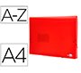 Carpeta liderpapel clasificador fuelle 32110 polipropileno din a4 roja transparente 13 departamentos