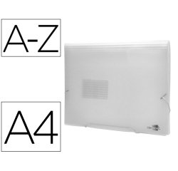 Carpeta liderpapel clasificador fuelle 32114 polipropileno din a4 incolora 13 departamentos