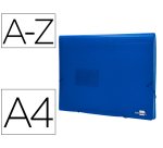 Carpeta liderpapel clasificador fuelle 32112 polipropileno din a4 azul transparente 13 departamentos
