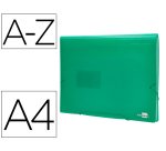 Carpeta liderpapel clasificador fuelle 32113 polipropileno din a4 verde transparente 13 departamentos