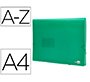 Carpeta liderpapel clasificador fuelle 32113 polipropileno din a4 verde transparente 13 departamentos