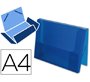 Carpeta liderpapel portadocumentos gomas 36932 polipropileno din a4 azul translucido lomo 25 mm