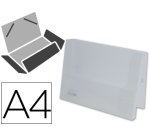 Carpeta liderpapel portadocumentos gomas 36934 polipropileno din a4 transparente translucido lomo 25 mm