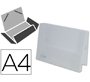 Carpeta liderpapel portadocumentos gomas 36934 polipropileno din a4 transparente translucido lomo 25 mm