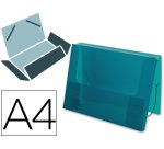 Carpeta liderpapel portadocumentos gomas 36933 polipropileno din a4 verde translucido lomo 25 mm