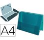Carpeta liderpapel portadocumentos gomas 36933 polipropileno din a4 verde translucido lomo 25 mm