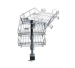 Bandeja con soporte giratorio q-connect 3 bandejas metalicas cromadas