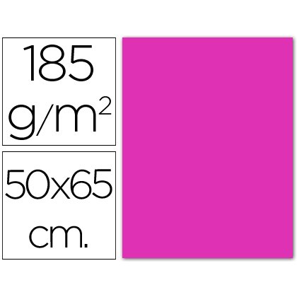 Cartulina guarro fucsia 50x65 cm 185 gr