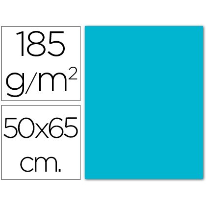Cartulina guarro azul turquesa 50x65 cm 185 gr