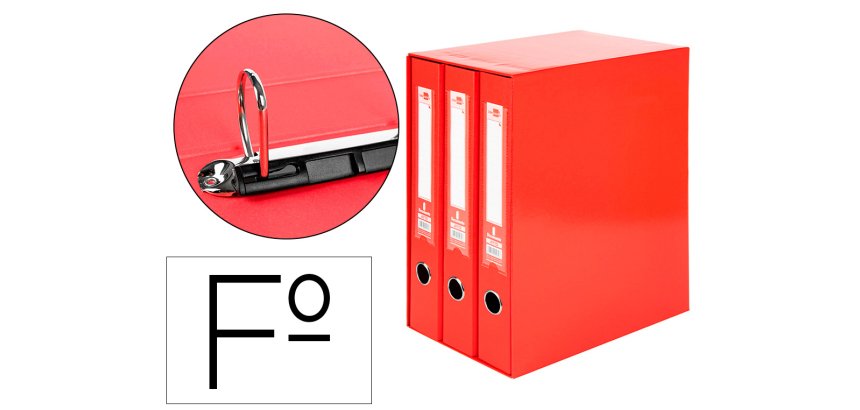 Módulo liderpapel 3 archivadores folio 2 anillas mixtas 40mm