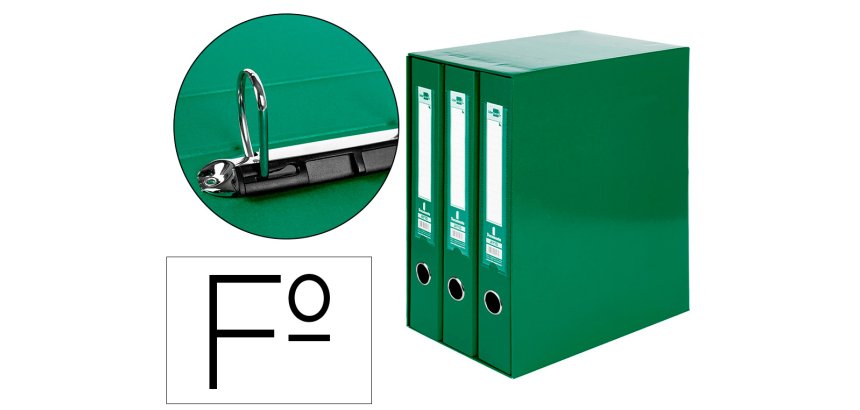 Módulo liderpapel 3 archivadores folio 2 anillas mixtas 40mm