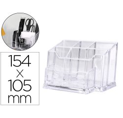 Organizador liderpapel transparente con accesorios