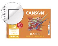 Bloc dibujo basik din a4+ espiral 20 hojas microperforado con recuadro 23x32,5 cm