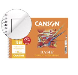 Bloc dibujo basik din a4+ espiral 20 hojas microperforado con recuadro 23x32,5 cm