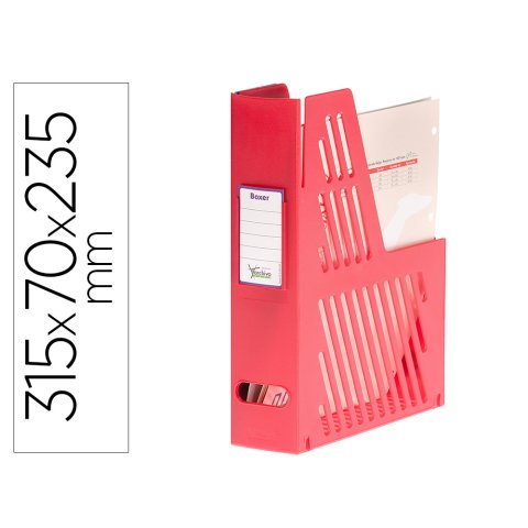 Revistero boxer archivo 2000 cajetin con tarjetero identificador rojo 240x75x315 mm