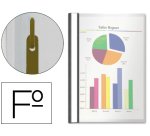 Carpeta dossier fastener plastico esselte folio capacidad 30 hojas negra