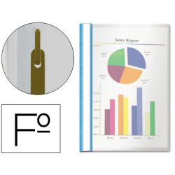 Carpeta dossier fastener plastico esselte folio azul