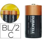 Pila duracell alcalina plus C - LR14 blister con 2 pilas