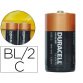 Pila duracell alcalina plus C - LR14 blister con 2 pilas