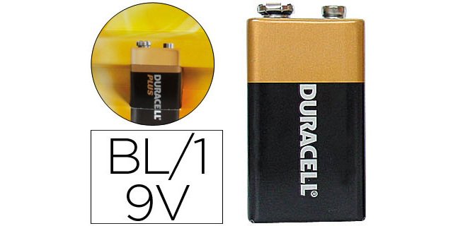 Pila duracell alcalina plus LR61 de 9v blister con 1 unidad