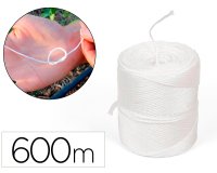 Cuerda rafia liderpapel color blanco rollo de 600 metros
