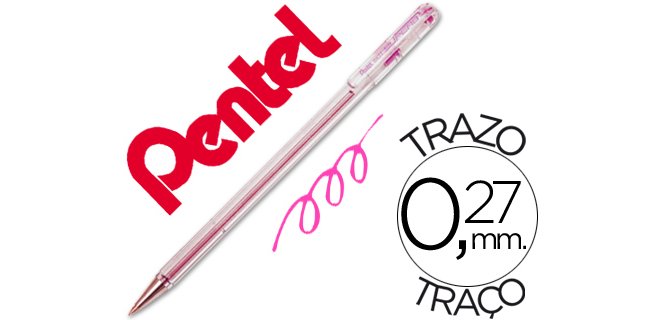 Boligrafo pentel bk-77 p rosa