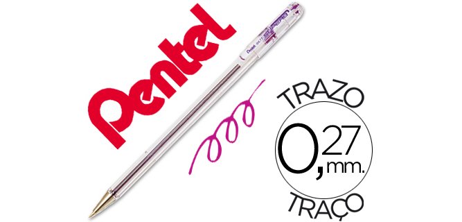 Boligrafo pentel bk-77 v violeta