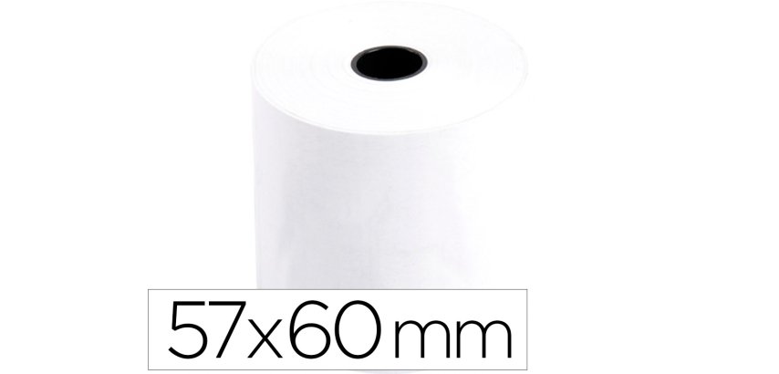 Rollo térmico Q-connect 57 x 60 x 12 mm 30m papel de 55gr