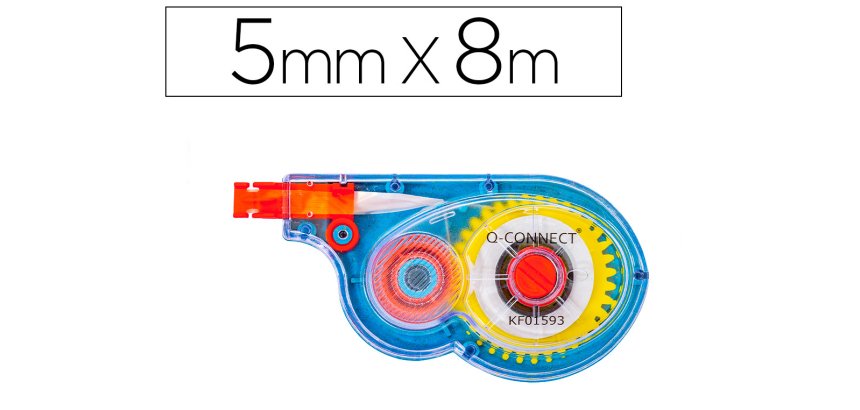 Corrector q-connect cinta blanco 5 mm x 8 m