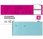 Talonario liderpapel mostrador 50x110 mm tl08 celeste con matriz