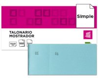 Talonario liderpapel mostrador 50x110 mm tl08 celeste con matriz